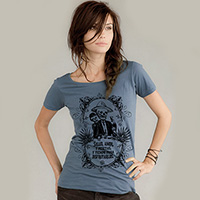 Calavera Couple Toasting Scoop Neck T-Shirt XL Calavera Couple Toasting Scoop Neck T-Shirt XL