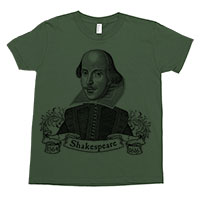 William Shakespeare Kids Tee Shirt Size 2-12 William Shakespeare Kids Tee Shirt Size 2-12