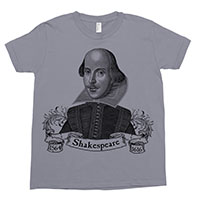 William Shakespeare Kids Tee Shirt Size 2-12 William Shakespeare Kids Tee Shirt Size 2-12