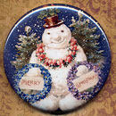 Snowman with Christmas Wreaths