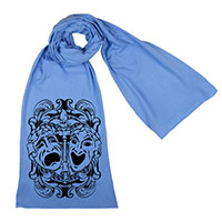 Comedy Tragedy Theatre Masks Scarf Comedy Tragedy Theatre Masks Scarf