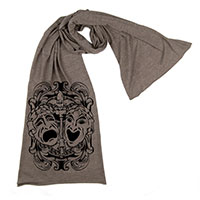 Comedy Tragedy Theatre Masks Scarf Comedy Tragedy Theatre Masks Scarf