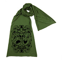 Comedy Tragedy Theatre Masks Scarf Comedy Tragedy Theatre Masks Scarf
