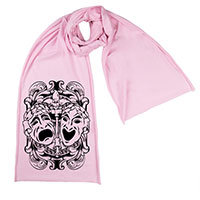 Comedy Tragedy Theatre Masks Scarf Comedy Tragedy Theatre Masks Scarf
