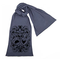 Comedy Tragedy Theatre Masks Scarf Comedy Tragedy Theatre Masks Scarf