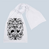 Comedy Tragedy Theatre Masks Scarf Comedy Tragedy Theatre Masks Scarf