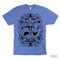 Comedy Tragedy Theater Masks T-shirt XS-4XL