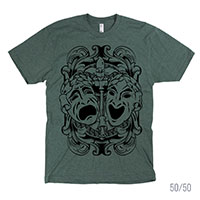 Comedy Tragedy Theater Masks T-shirt XS-4XL