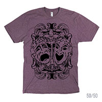 Comedy Tragedy Theater Masks T-shirt XS-4XL
