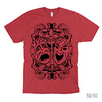 Comedy Tragedy Theater Masks T-shirt XS-4XL