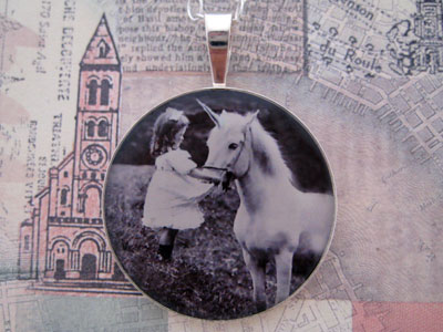 Girl and Her Unicorn necklace from tartx.com