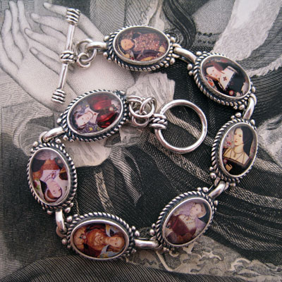 tartx: featuring the art of Tiffini Elektra X - The Tudors King Henry VIII and his Six Wives Sterling Silver Bracelet